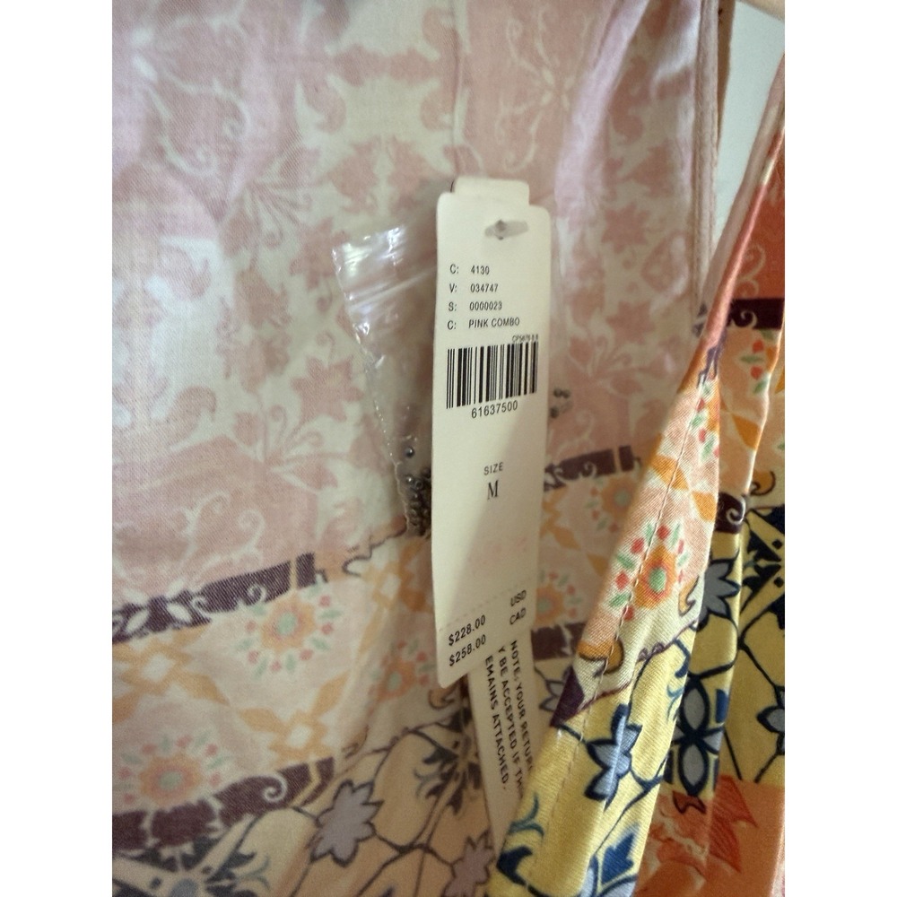 Anthropologie Patchwork Maxi Homecoming Dress NWT Med 100% Cotton - Picture 14 of 14